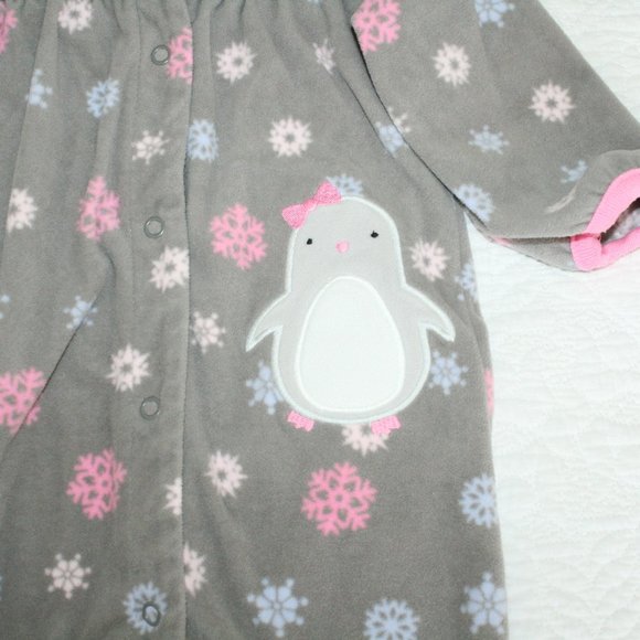 5/$20 Baby girl fleece sleeper 12 months - Picture 3 of 15